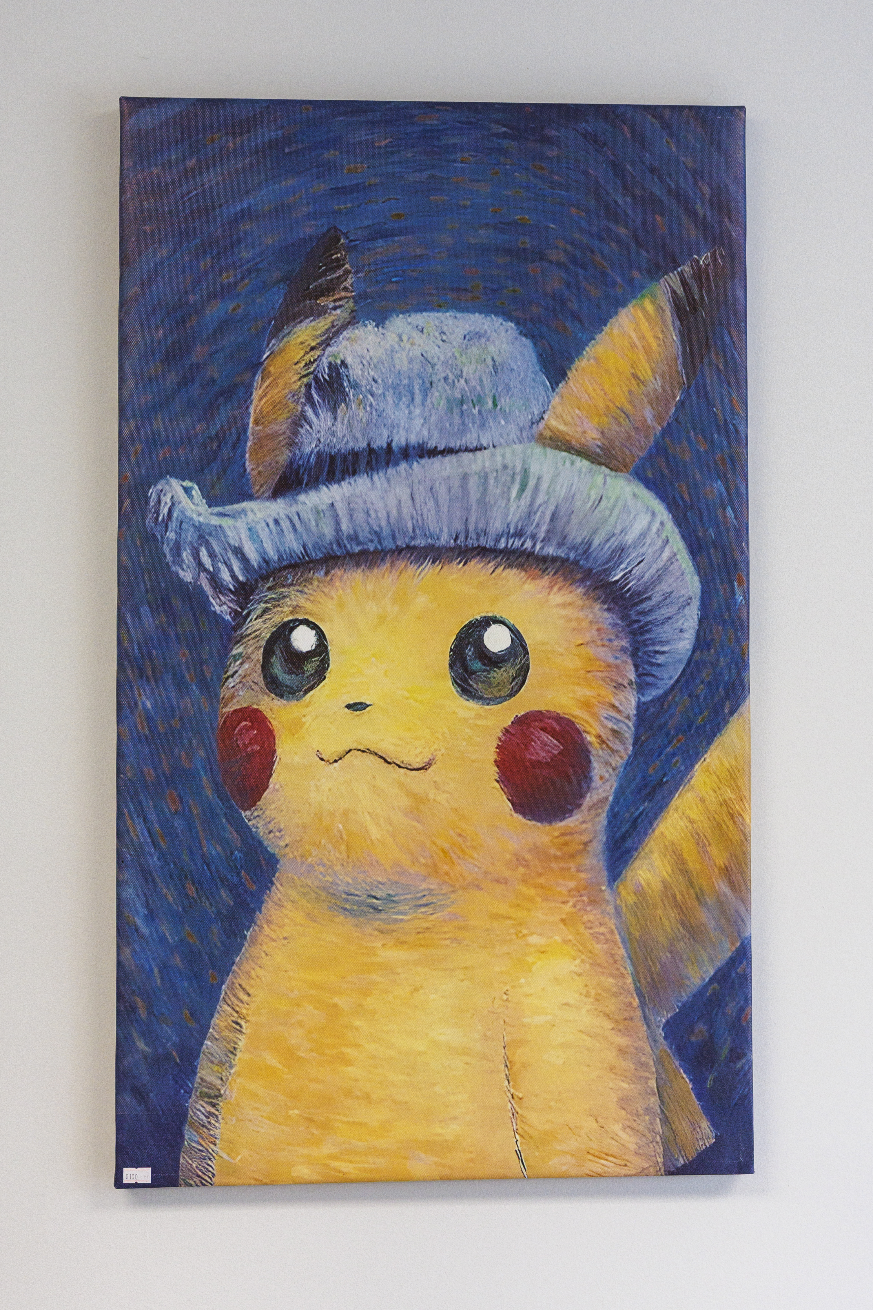 Van Gogh-style Pikachu painting from the Kadara Cards shop.